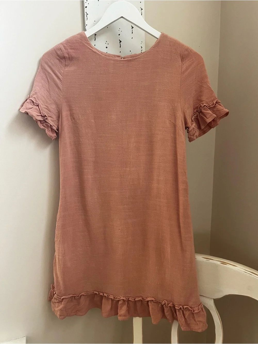 Very J Blush Textured Round-Neck Top - Picture 2 of 8